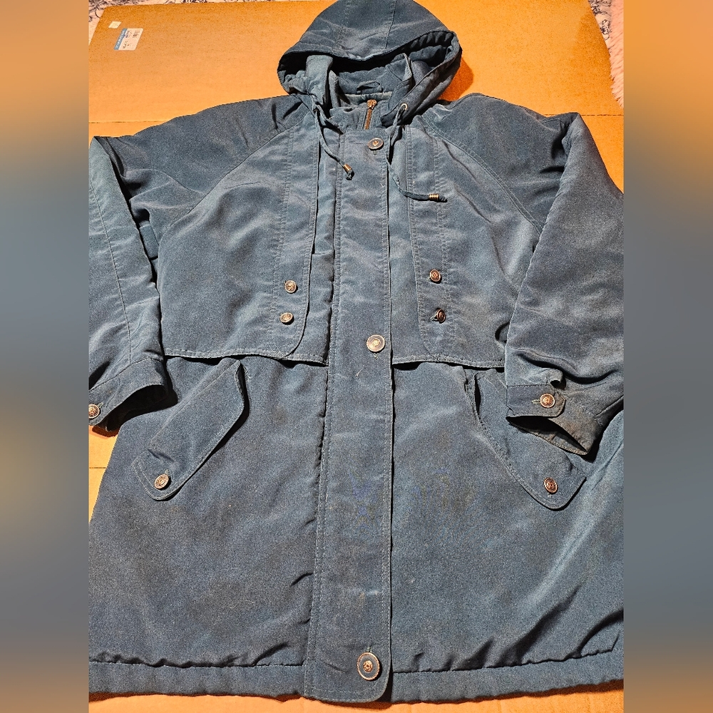 Vtg Basic Editions Insulated Full Zip Hooded Jack… - image 2